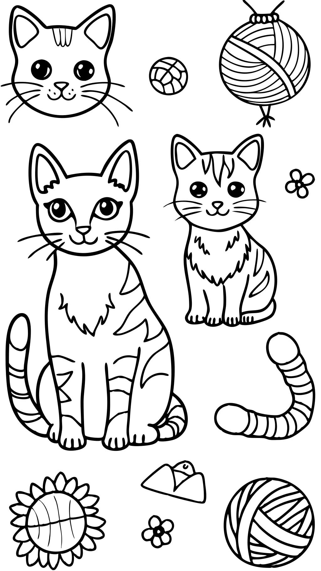 printed coloring pages cats